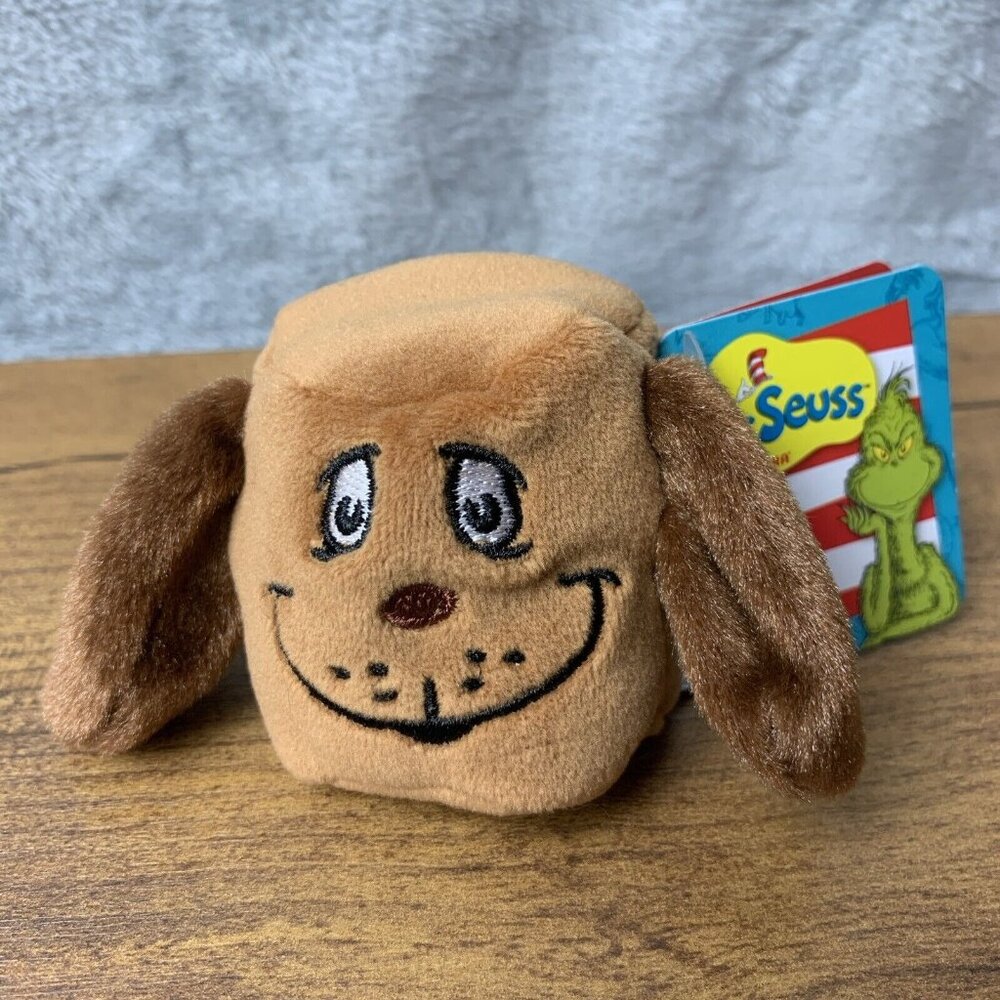 NEW Aurora World‎ Plush Dr. Seuss' The Grinch Mallows 2.5” MAX THE DOG Bean Bag